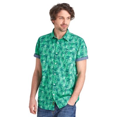 Multi coloured sketchy leaf shirt